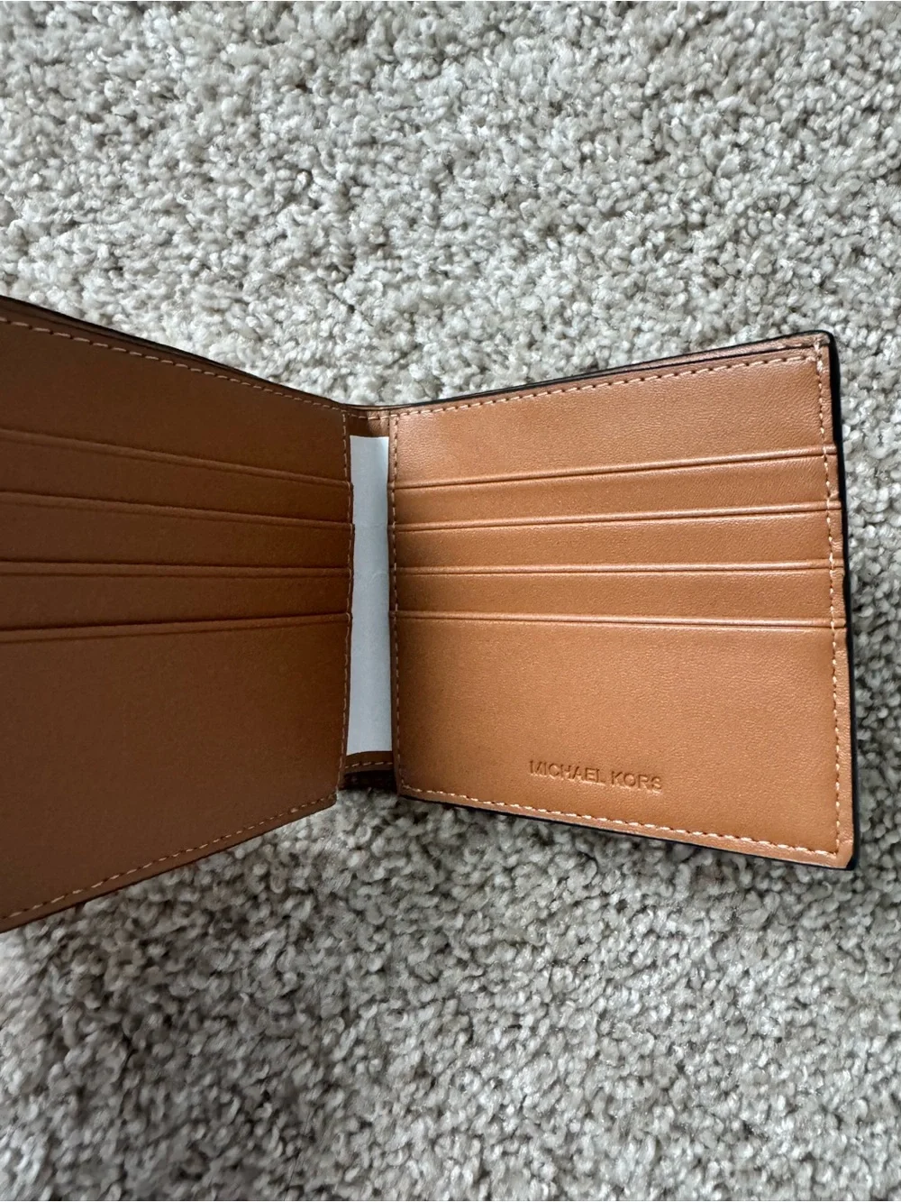 Michael Kors Beige and Yellow Men's Bifold Wallet